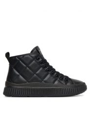 Geox Sneakersy J Laquinny J56M3F 000BC C9999 D Czarny. Czarne buty sportowe dziewczęce Geox, bez wzorów, ze skóry, bez zapięcia. Za 199.99 zł.