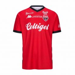 Jersey domowy EA Guingamp Guillo 2024/25. Czarne koszulki sportowe męskie Kappa, bez wzorów, z jersey, bez kołnierzyka, bez ramiączek, do piłki nożnej. Za 284.00 zł.