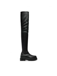 Le Silla Muszkieterki Cuissard Ranger 6487V020M1PPFAK001 Czarny. Czarne kozaki damskie LE SILLA, ze skóry, bez obcasa, na płaskiej podeszwie. Za 3,679.00 zł.