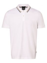 BOSS koszulka polo Mężczyźni Bawełna biały, S. Białe koszulki polo męskie Boss, m, bez wzorów, z bawełny, bez ramiączek. Za 499.95 zł.