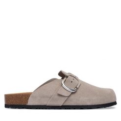 Klapki Tamaris. Szare klapki damskie Tamaris, bez wzorów, bez obcasa. Za 329.99 zł.