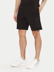 EA7 Emporio Armani Szorty sportowe 7M000232 AF13512 UC001 Czarny. Czarne krótkie spodenki sportowe męskie EA7 Emporio Armani, m, bez wzorów, z bawełny. Za 239.99 zł.