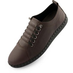 Damskie Skórzane Botki Nell M6019 Brown - Rozmiar 39. Brązowe botki damskie ENELL, eleganckie, bez obcasa, bez zapięcia. Za 335.99 zł.