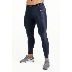 Legginsy do biegania męskie Rough Radical Stone Long z kieszonką. Niebieskie legginsy sportowe męskie ROUGH RADICAL, m, bez wzorów, do biegania. W wyprzedaży za 144.42 zł.