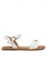 Tommy Hilfiger Sandały Sandal T3A2-33778-0326 S Biały. Białe sandały dziewczęce Tommy Hilfiger, ze skóry, bez zapięcia. Za 249.99 zł.