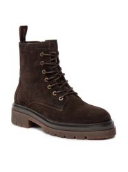 Gant Trzewiki Ramzee Mid Lace 27683423 Brązowy. Brązowe botki męskie GANT, bez wzorów, ze skóry, bez zapięcia. Za 699.99 zł.