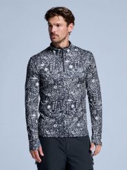 Bluza narciarska - Męska - Cabin Life - Czarnym. Czarne bluzy męskie POEDERBAAS, na zimę, m, bez wzorów, z elastanu, bez kaptura. Za 242.82 zł.