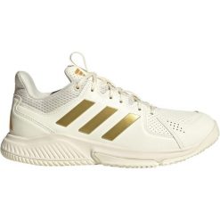 Damskie buty halowe adidas Court Flight. Białe obuwie sportowe damskie Adidas, bez wzorów, na fitness i siłownię. Za 319.00 zł.