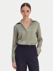 Calvin Klein Koszula Hammered LV044F129G Beżowy Regular Fit. Brązowe bluzki damskie Calvin Klein, xl, bez wzorów, z syntetyku, bez kołnierzyka, bez ramiączek. Za 449.99 zł.