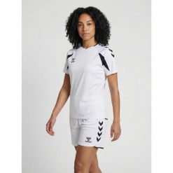 Damski jersey Hummel Core 2.0. Białe koszulki sportowe damskie Hummel, bez wzorów, z jersey, sportowe, bez kołnierzyka. Za 170.50 zł.