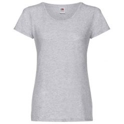 Koszulka Damska Oryginalna Wrzosowa. Szare koszulki sportowe damskie Fruit of the Loom, xl, bez wzorów, bez kołnierzyka, bez ramiączek, trekkingowe. Za 33.99 zł.