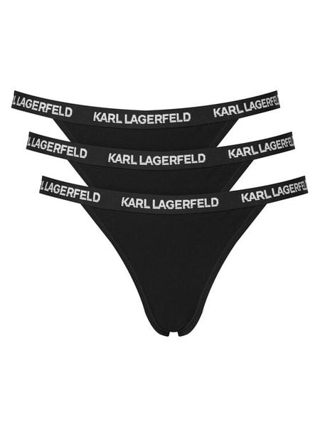 KARL LAGERFELD Komplet fig brazylijskich B1W47032 Czarny. Czarne figi damskie KARL LAGERFELD, l, bez wzorów, z bawełny. Za 128.99 zł.