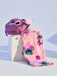 Koc i ocieplacz do stóp Lilo & Stitch - różowy. Czerwone kocyki dla dzieci Sinsay. Za 59.99 zł.