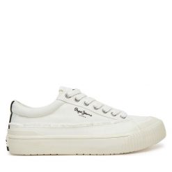 Tenisówki Pepe Jeans. Białe trampki i tenisówki damskie Pepe Jeans, bez wzorów, z jeansu, bez zapięcia. Za 179.99 zł.