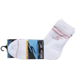 Skarpetki sportowe damskie 3pk Wmns LC PB Varsity Stripe Socks. Białe skarpety damskie Skechers, bez wzorów, z bawełny. Za 89.99 zł.