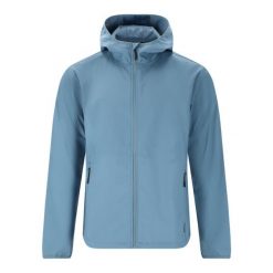 Softshell męski Whistler Luango. Niebieskie kurtki sportowe męskie Whistler, m, bez wzorów, z softshellu, trekkingowe. Za 269.99 zł.