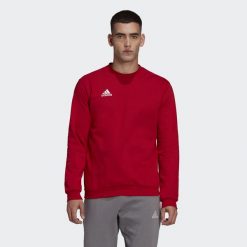 Bluza adidas Entrada 22. Czerwone bluzy męskie Adidas, m, bez wzorów, bez kaptura, na fitness i siłownię. Za 126.20 zł.