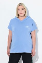 Damskie Bluza funkcyjna szybkoschnąca kaptur bez rękawów. Niebieskie bluzy damskie Ulla Popken, plus size, bez wzorów, z bawełny, z kapturem. Za 191.99 zł.