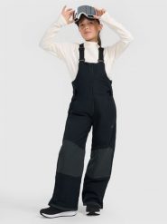 4F Spodnie snowboardowe membrana 10000 dziewczęce - czarne 146 (10-11 lat). Czarne spodnie materiałowe dla dziewczynek 4f, na zimę, bez wzorów, z materiału. Za 349.99 zł.