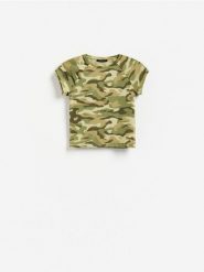 T-shirt z bawełną - wielobarwny. T-shirty damskie Reserved, l, bez wzorów, z bawełny, bez kołnierzyka. Za 59.99 zł.