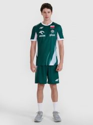 4F Spodenki meczowe replika męskie 4F x Polska Siatkówka - zielone XL. Zielone krótkie spodenki sportowe męskie 4f, l, bez wzorów, z dzianiny, do siatkówki. Za 189.99 zł.