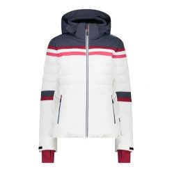 Damska kurtka narciarska CMP 3M™ Thinsulate™. Białe kurtki snowboardowe damskie CMP, m, bez wzorów, z poliesteru, bez kaptura, narciarskie, thinsulate. Za 837.15 zł.