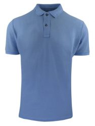 Koszulka Polo, Męska - Adriano Guinari - Kolor Niebieski. Niebieskie koszulki polo męskie Adriano Guinari, l, bez wzorów, z bawełny, klasyczne, bez ramiączek. Za 125.00 zł.