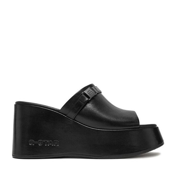 Klapki G-Star. Czarne klapki damskie G-Star, bez wzorów, retro, bez obcasa. Za 239.99 zł.