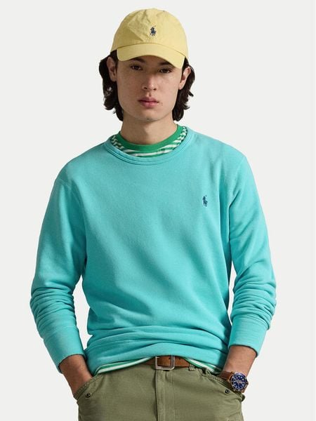 Polo Ralph Lauren Bluza 710A12485007 Turkusowy Regular Fit. Niebieskie bluzy męskie Polo Ralph Lauren, m, bez wzorów, z bawełny, bez kaptura. Za 516.99 zł.