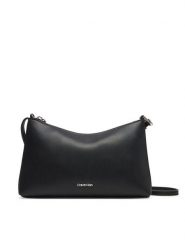 Calvin Klein Torebka Ck Must Conv Logo Jqd Strap Xbod LV04F3095G Czarny. Czarne torebki do ręki damskie Calvin Klein, bez wzorów, ze skóry, bez dodatków. Za 259.99 zł.