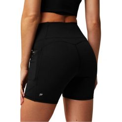 Szorty damskie Fabletics Oasis. Czarne szorty sportowe damskie FABLETICS, m, bez wzorów, z elastanu, na fitness i siłownię. Za 259.25 zł.