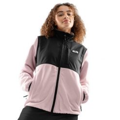Kurtka polarowa Ripstop do sportów zimowych damska Evolène-W. Czerwone kurtki damskie SIROKO, bez wzorów, z polaru, bez kaptura. Za 250.00 zł.