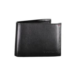 Skórzany portfel w kolorze czarnym - (S)13 x (W)10 x (G)2 cm. Czarne portfele męskie Calvin Klein, bez wzorów, ze skóry. W wyprzedaży za 269.95 zł.