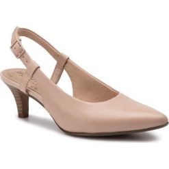 Sandały CLARKS - Linvale Loop 261400254 Blush Leather. Brązowe klapki damskie Clarks, bez wzorów, z materiału, bez obcasa, na obcasie. W wyprzedaży za 239.00 zł.