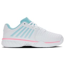 Sneakersy damskie K-swiss EXPRSLIGHT3 HB PADEL do padla białe (98900-146-M). Białe obuwie sportowe damskie K-SWISS, bez wzorów. Za 730.80 zł.