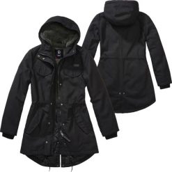 Parka dla kobiet Brandit Marsh Lake. Czarne parki damskie Brandit, xl, z aplikacjami, z futra, z kapturem. Za 535.60 zł.