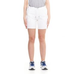 Bluza z bawełna z sznurek regulacyjny na co dzień. Białe bluzy damskie LEONE 1947 APPAREL, bez wzorów, z bawełny, sportowe, na fitness i siłownię. W wyprzedaży za 84.54 zł.