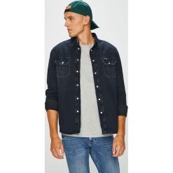 Calvin Klein Jeans - Koszula Archive Western. Szare koszule męskie Calvin Klein Jeans, z bawełny, z klasycznym kołnierzykiem, z długim rękawem. Za 359.90 zł.
