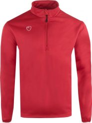 Męska bluza Playerlayer midlayer 1/4 zip Scarlet Red. Czerwone bluzy męskie Givova, l, bez wzorów, z materiału, bez kaptura, na fitness i siłownię. Za 144.99 zł.