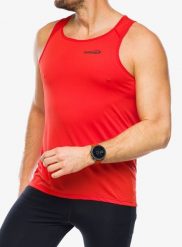 Koszulka biegowa męska Inov-8 Performance Vest. Czerwone koszulki sportowe męskie Inov-8, m, bez wzorów, z materiału, bez kołnierzyka, bez ramiączek, do biegania. Za 129.99 zł.