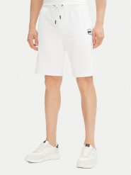 KARL LAGERFELD Szorty sportowe 705014 552900 Biały Regular Fit. Białe krótkie spodenki sportowe męskie KARL LAGERFELD, m, bez wzorów, z bawełny. Za 399.99 zł.