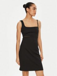 HUGO Sukienka codzienna Kutari 50530172 Czarny Slim Fit. Czarne sukienki damskie Hugo, na co dzień, bez wzorów, z syntetyku, bez kołnierzyka, bez ramiączek, proste. Za 599.99 zł.