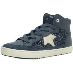 Buty GEOX J664GB 0BCEW Niebieski. Niebieskie obuwie sportowe damskie Geox, bez wzorów, z syntetyku, na fitness i siłownię. Za 266.99 zł.