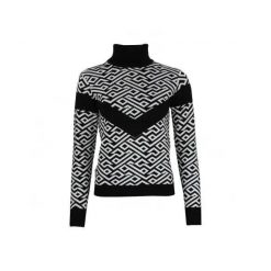 Damski sweter z golfem Peak Mountain Adiamant. Czarne swetry damskie Peak Mountain, na zimę, bez wzorów, sportowe, bez kołnierzyka, bez ramiączek, bez kaptura. W wyprzedaży za 292.50 zł.