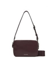 Calvin Klein Torebka LV04F3165G Bordowy. Czerwone torebki do ręki damskie Calvin Klein, bez wzorów, ze skóry, bez dodatków. Za 339.99 zł.