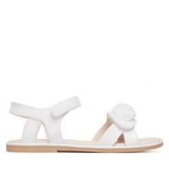 Sandały Mayoral. Białe sandały dziewczęce Mayoral, bez zapięcia. Za 229.99 zł.