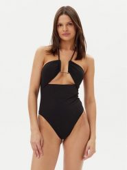 Calvin Klein Swimwear Strój kąpielowy KW0KW02813 Czarny. Czarne kostiumy jednoczęściowe damskie Calvin Klein Swimwear, l, bez wzorów, z syntetyku. Za 379.99 zł.