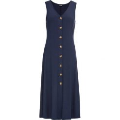 Sukienka midi. Białe sukienki damskie bonprix, na co dzień, bez wzorów, bez kołnierzyka, bez ramiączek, midi, plisowane. Za 159.99 zł.