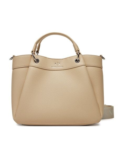 Armani Exchange Torebka 942911 CC783 U1092 Beżowy. Brązowe torebki do ręki damskie Armani Exchange, bez wzorów, ze skóry, bez dodatków. Za 439.99 zł.