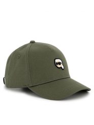 KARL LAGERFELD Czapka z daszkiem Z30398 Khaki. Brązowe czapki dla dzieci KARL LAGERFELD, bez wzorów, z bawełny. Za 119.99 zł.